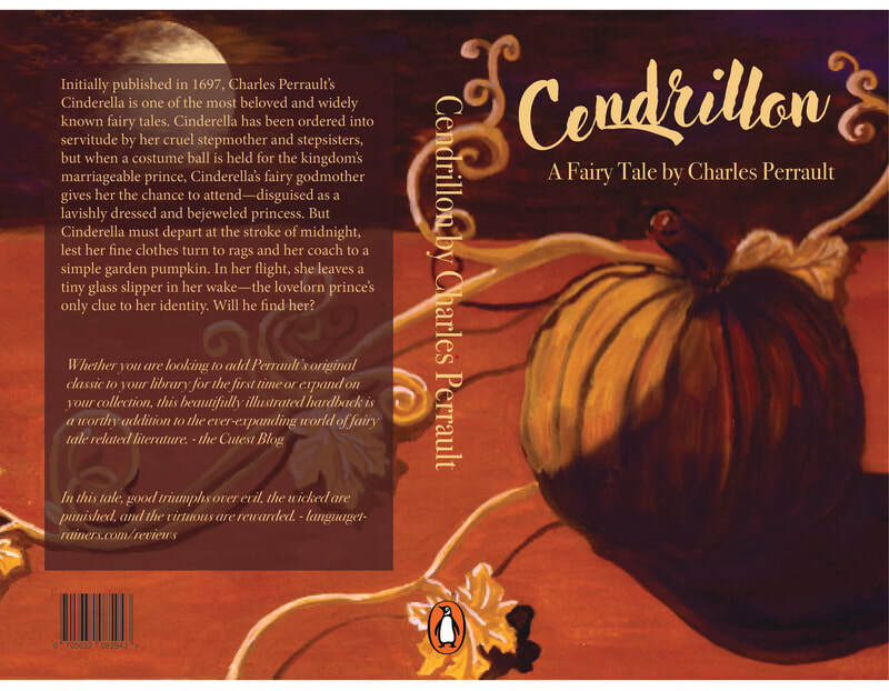 Cendrillon book cover art, gouache on paper, 2017
